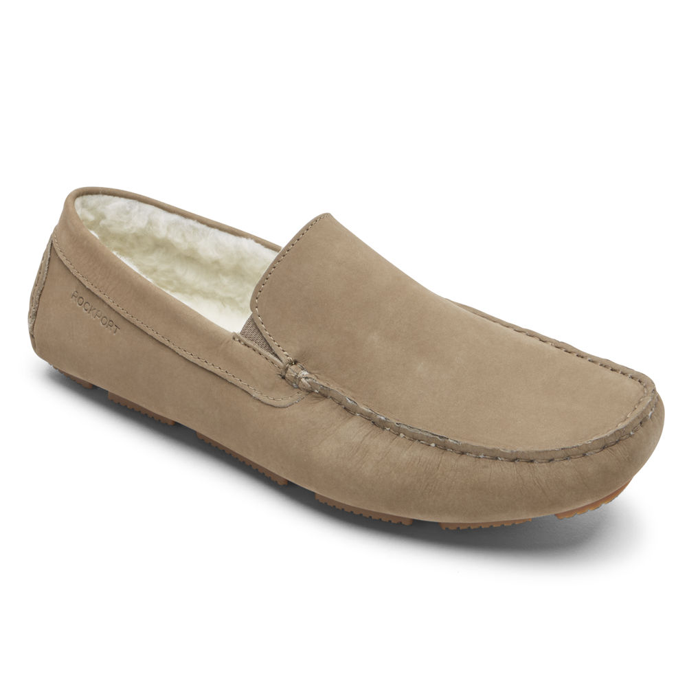 Rockport Slippers For Mens Khaki - Rhyder - LM3750418